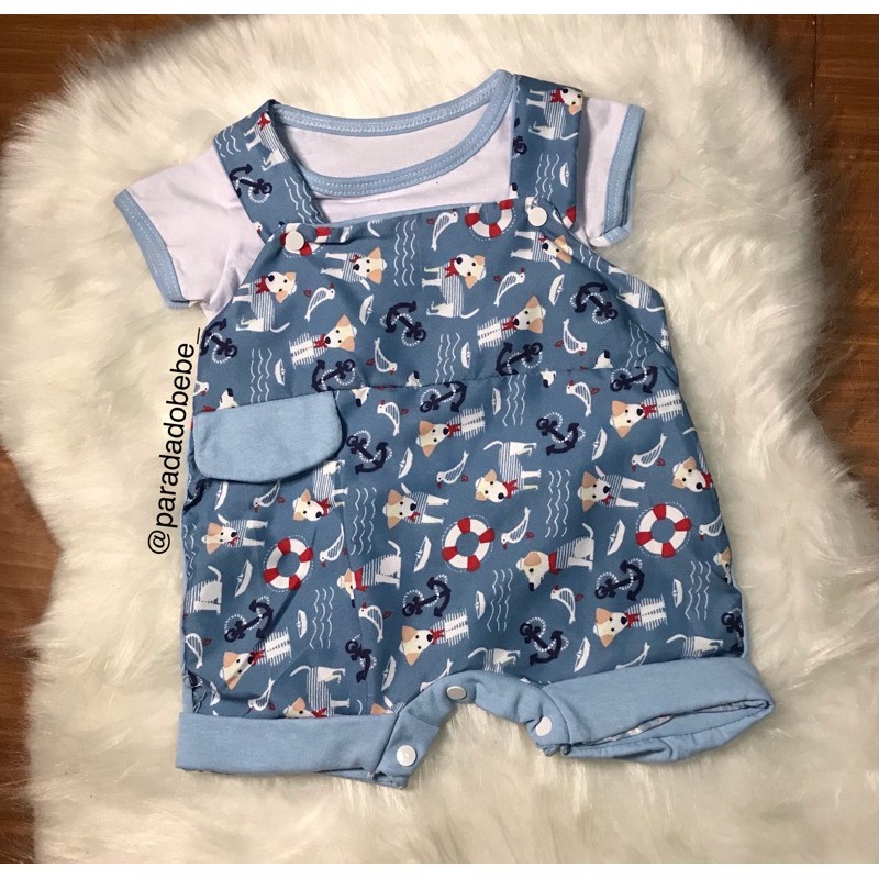 Macacao Para Bebe Macacao Para Menino Bebe Macacao Suspensorio Look Menino Shopee Brasil
