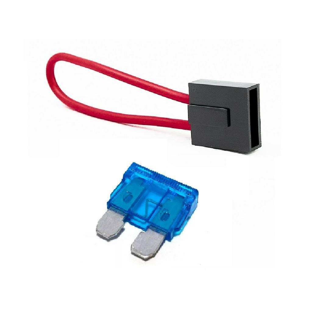 10 Porta Fusível Lâmina Comum Automotivo 2,5mm e 10 Fusiveis Lâmina Normal 15A Azul Engate