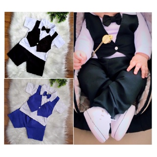 Conjunto Social Para Bebe Menino Recém Nascido a 05 Meses Casamento em Oferta na Shopee
