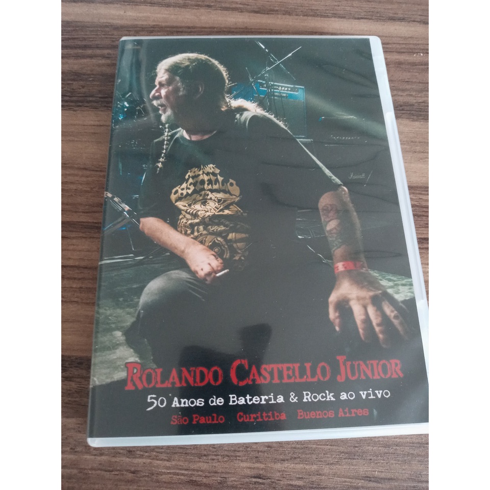 DVD Rolando Castello Jr.  50 Anos de Bateria e Rock ao vivo Sao Paulo Curitiba e Buenos Aires