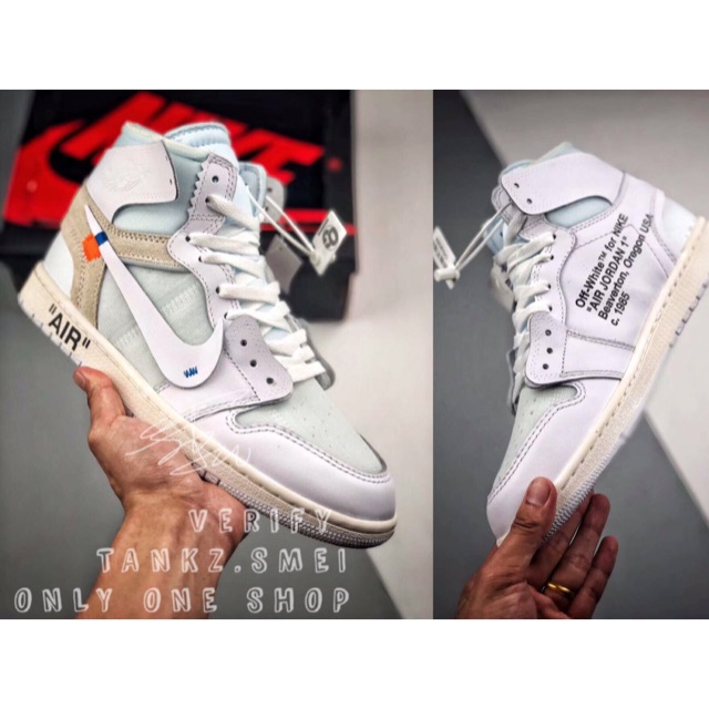 Nike Air Jordan Sneakers Nike Original Highest Version Air Jordan 1 Off White 2 0 Og Sports Shoes Shopee Brasil