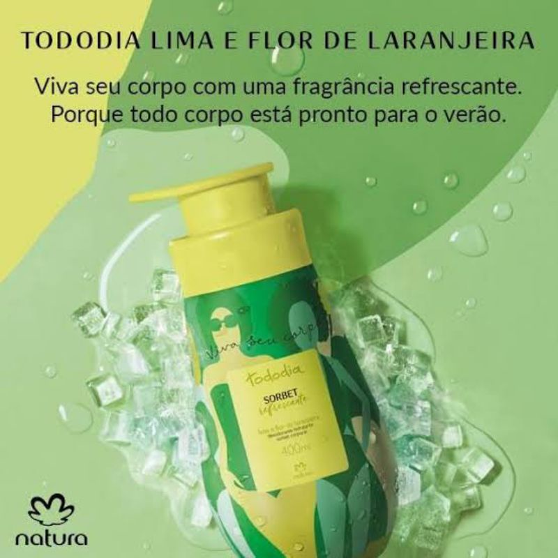 Hidratante corporal Todo Dia Sorbet Refrescante Lima e Flor de Laranjeira  400ml | Shopee Brasil