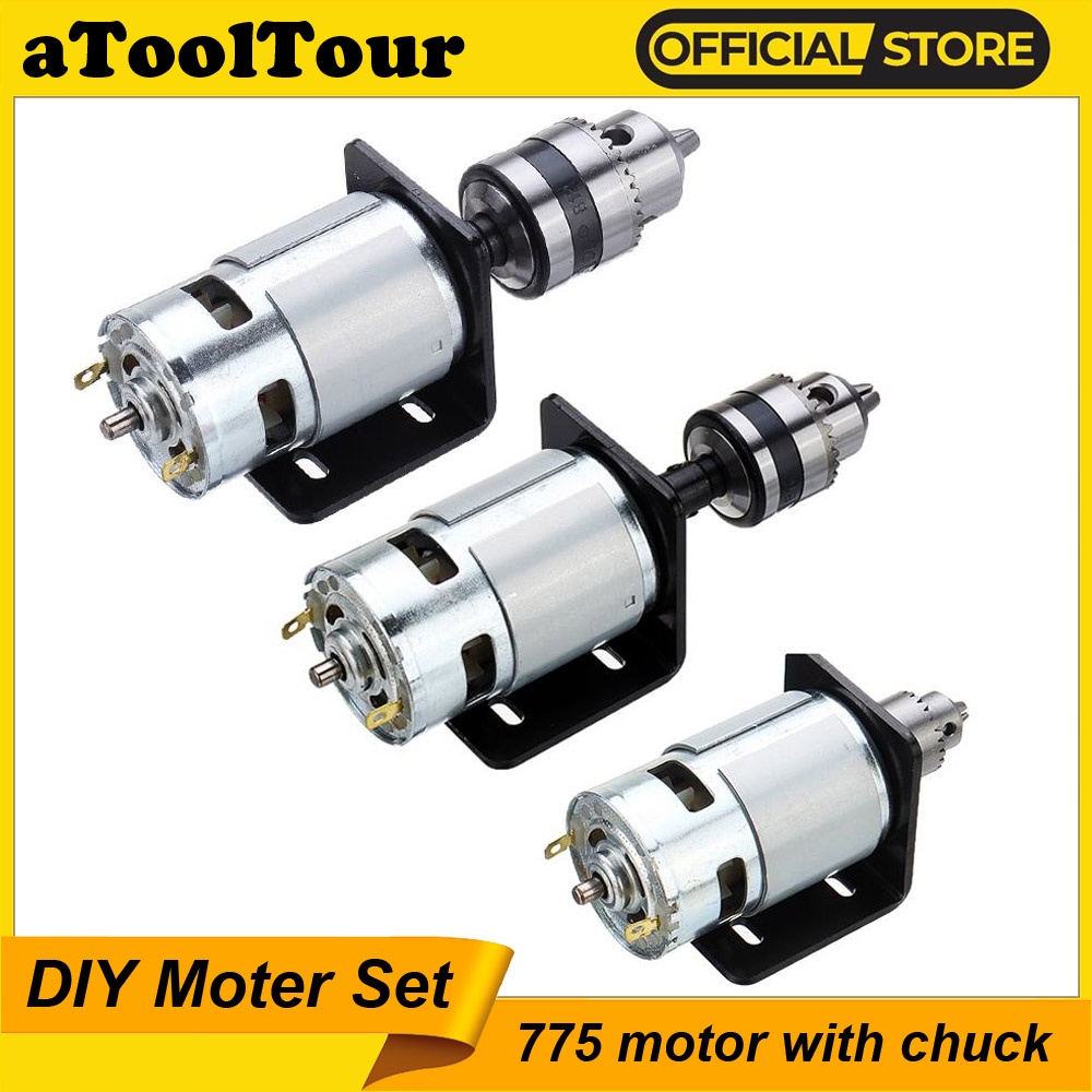 7775 Motor Com Haste De Mandril De Furação Manual Miniatura E Suporte De Montagem 10000rpm DC 12V Prensa De Torno Para Fresadora De Corte