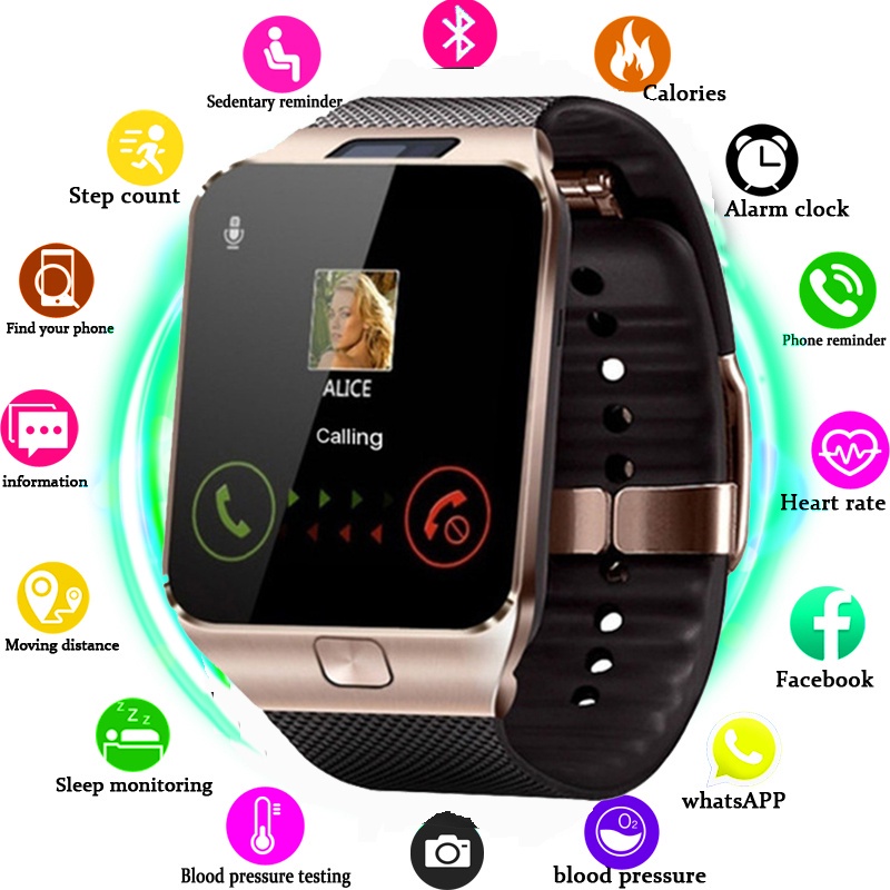 DZ09 Waterproof Smart Watch Smartwatch Com Touch Screen Sport(Sem Português)