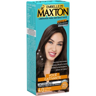 Tinta de cabelo maxton morena +cativante castanho natural 4.0