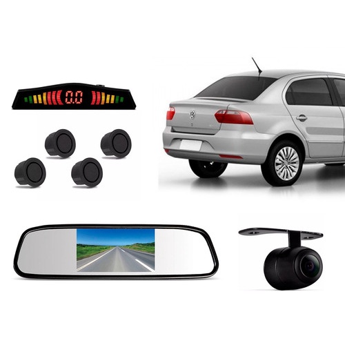 Retrovisor Com Câmera De Ré Sensor Estacionamento Vw Voyage