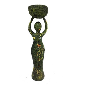Castiçal Deusa Wicca Estatueta Resina Vd