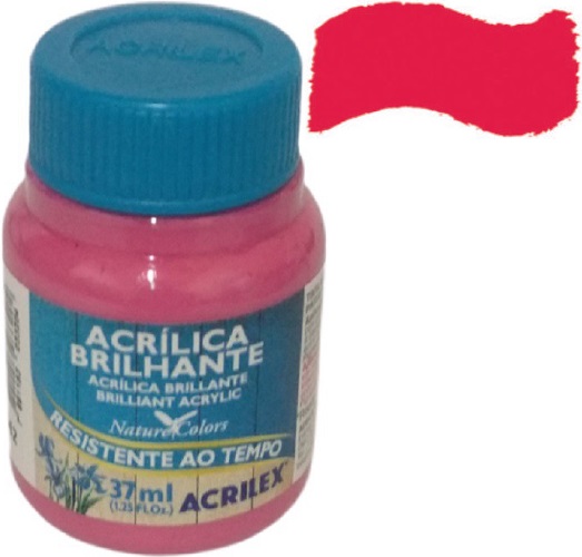 Tinta Acrílica Brilhante Rosa Escuro - Tinta acrilica para pintura artesanal - Acrilex - 37ml