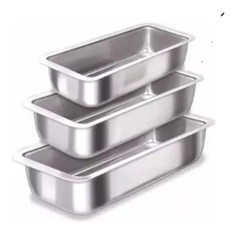 Forma ou assadeira de pão, gelo, doce 1, 2 e 3 kit premium de assadeiras.