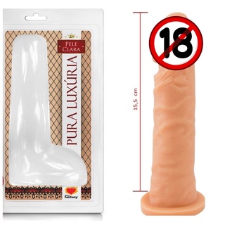 Pênis Realístico Prótese 15,3x4 Cm Dildo Consolo Peniano