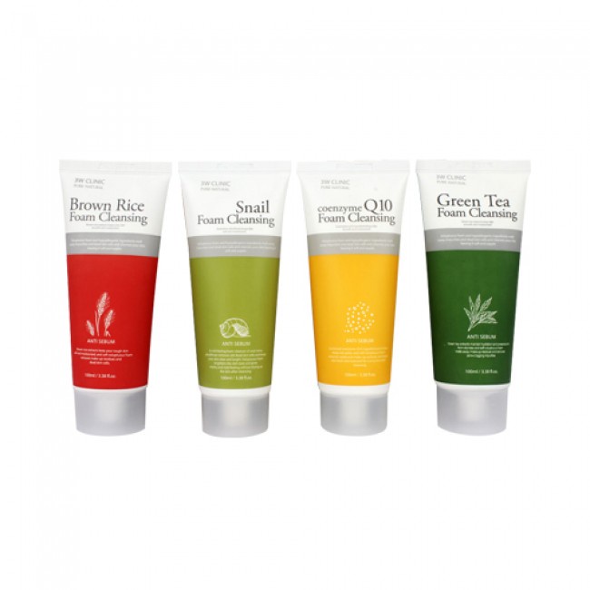 3w clinic foam cleansing 100ml 4types em Oferta na Shopee