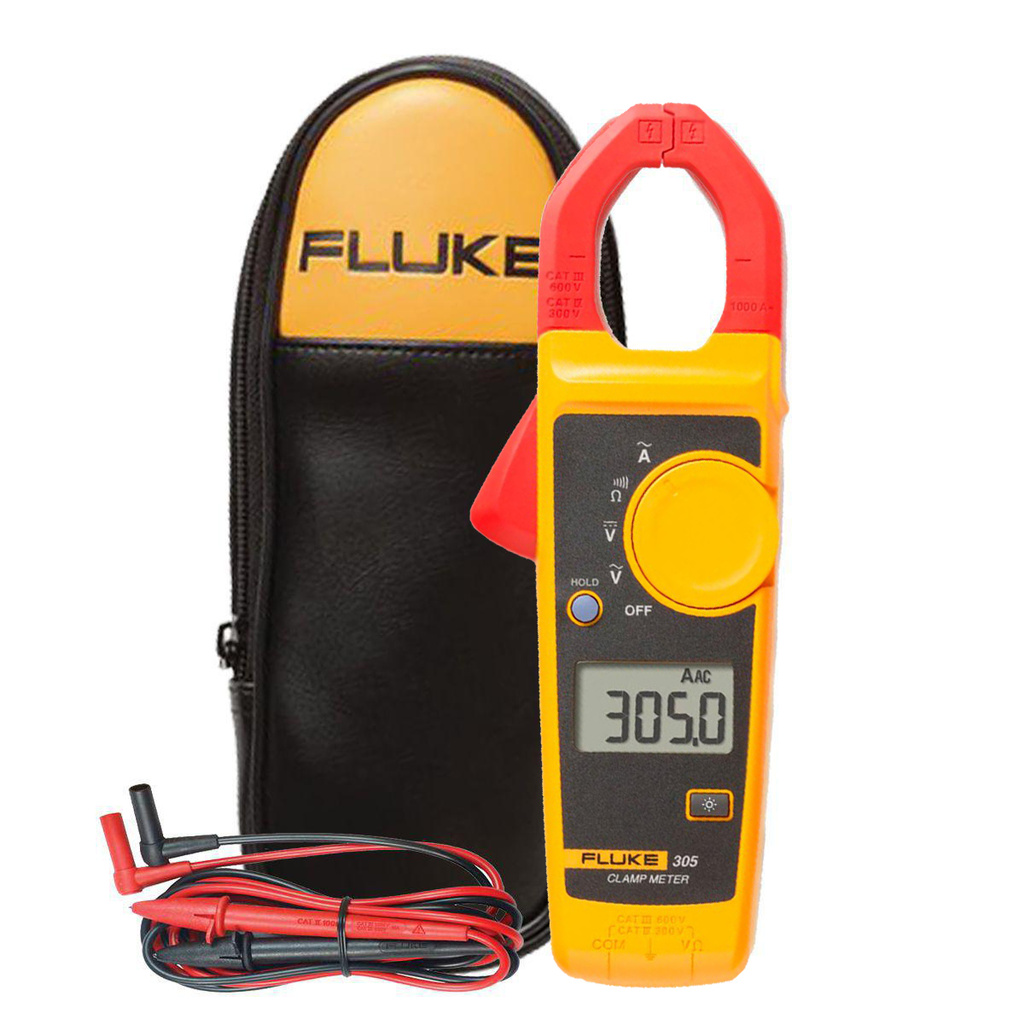 Alicate Amperimetro Digital Categoria Iii 600v Fluke 305