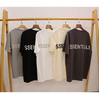 FOG FEAR OF GOD Linha Dupla ESSENTIALS 3M Refletiva Manga Curta T-shirt Tide High Street Casal Solto