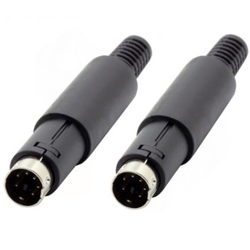 10 Peças - Conector  Plug Mini Din 6 pinos Macho para Cabo