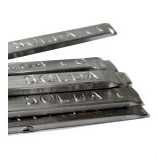 02 Barras Vareta Verga Estanho Solda 50x50 Aprox. 130g Cobix em Oferta na Shopee