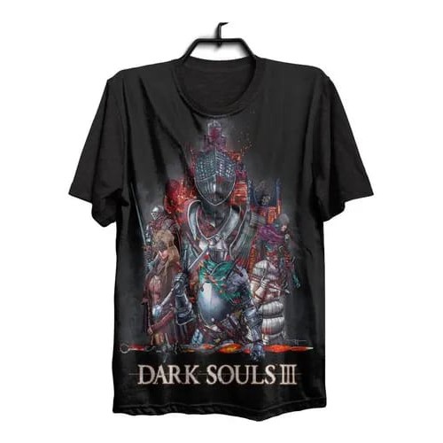 Camisa Camiseta Gamer Dark Souls PS PS Frente E Costas Modelo Preto Shopee Brasil