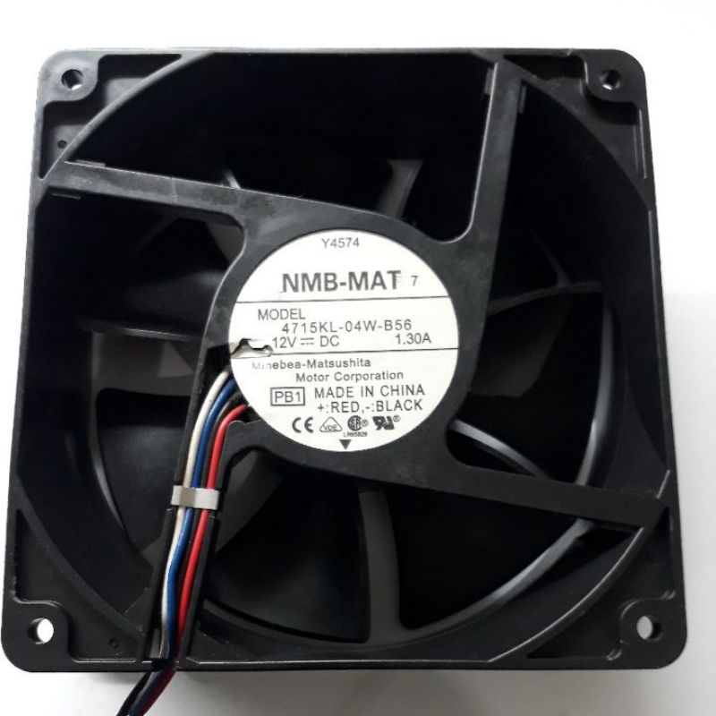 COOLER 120X120X38MM 12VDC 1.30A NMB-MAT 4715KL-04W-B56 3600RPM 4 FIOS
