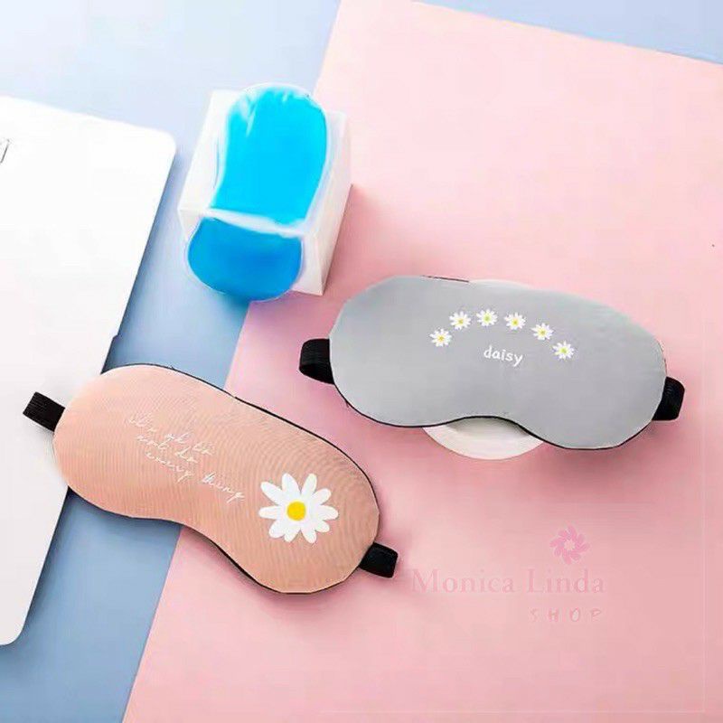 Kit 2 Máscara tapa olho com gel térmico para dormir e descanso estampas fofas em Oferta na Shopee