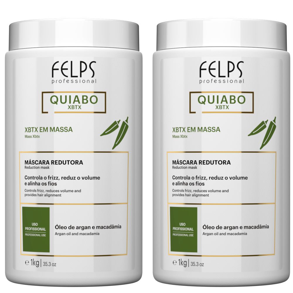 Felps Máscara Capilar Redutora de Volume Xbtx de Okra 2Kg