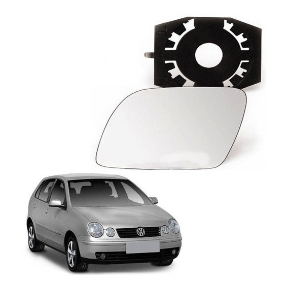 Subconjunto lente e base vidro espelho do retrovisor Polo 2003 2004 2005 2006 2007 2008 2009 2010 em Oferta na Shopee