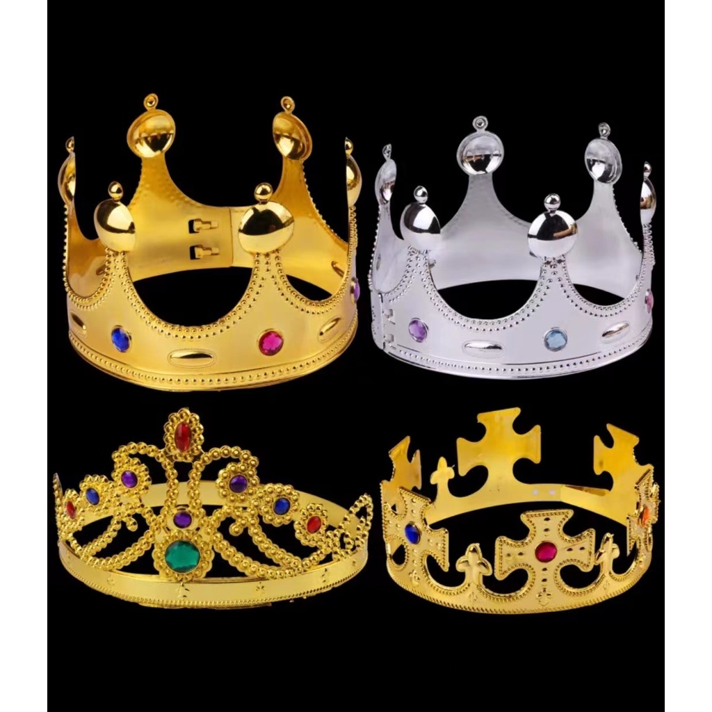 Coroa Rei Para Fantasia / Coroa  de Príncipe / Coroa de rainha /Coroa de princesa /Cosplay /Dança/Príncipe dourado prata em Oferta na Shopee
