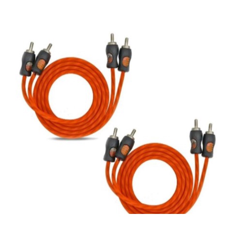 Kit 6 Cabo RCA 1 Metro Flexivel Laranja Marca KX3