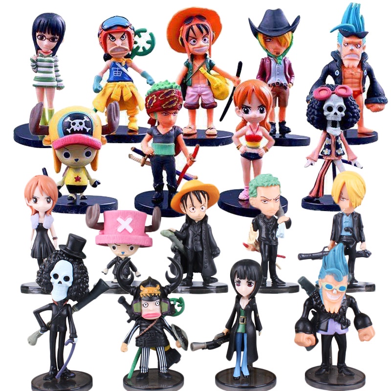 One Piece Kit Figuras De Ação Luffy Zoro Kanji Nami Anime
