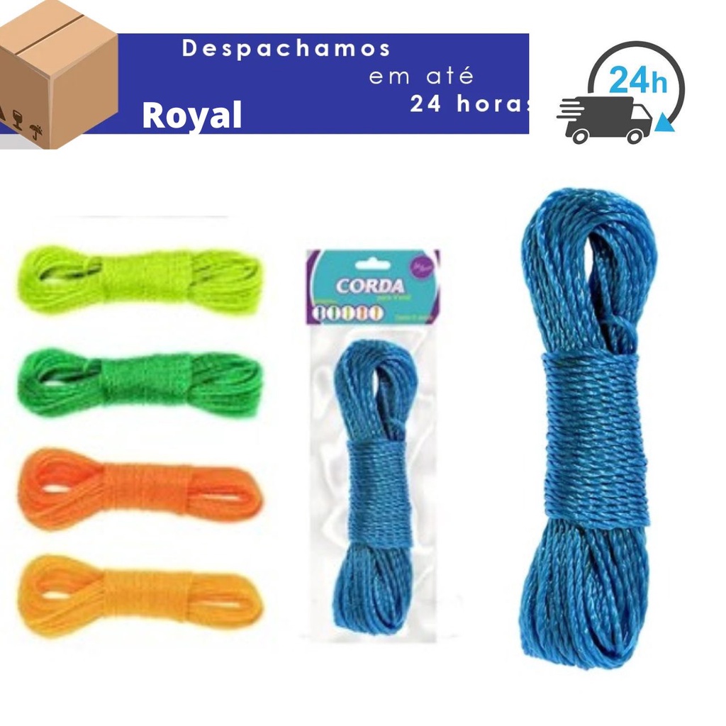 Corda Super Resistente 15 Metros Nylon Para Varal Revestida | Shopee Brasil