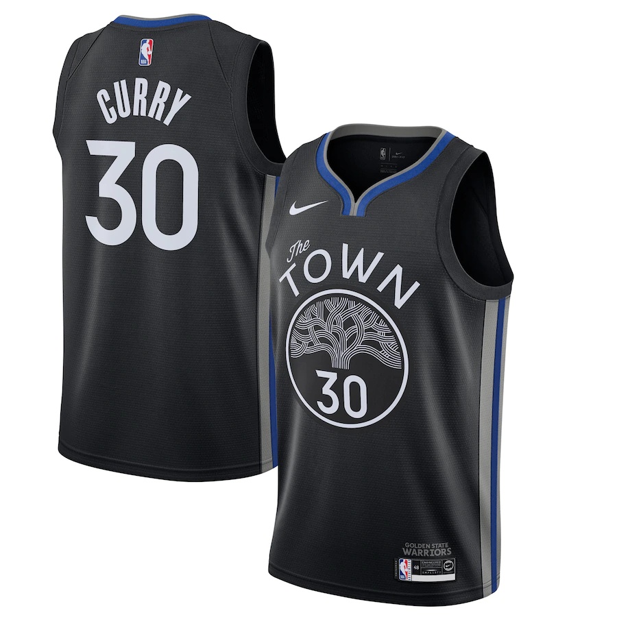 19/20 Curry # 30 Colete Golden State Warriors Camisa de basquete retrô ...