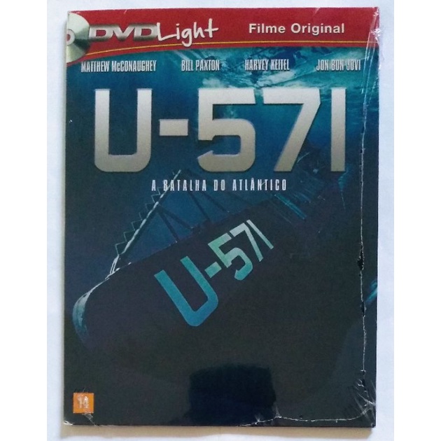 Dvd U-571 - A Batalha Do Atlântico - Lacrado e Original (RARIDADE) dvd light.