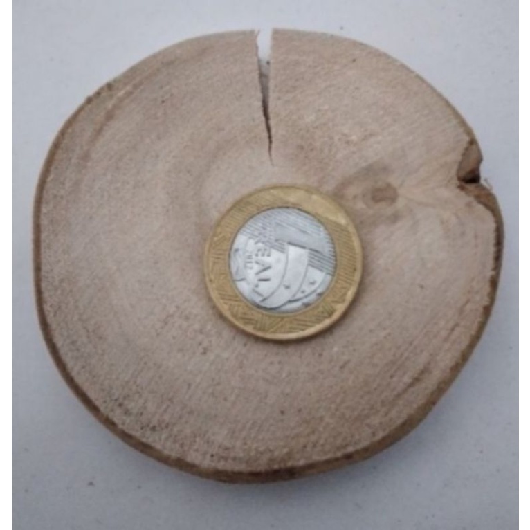 Bolacha Disco de Madeira Porta Copos - 8 cm de Diâmetro - kit 45 unidades - Madeira Natural