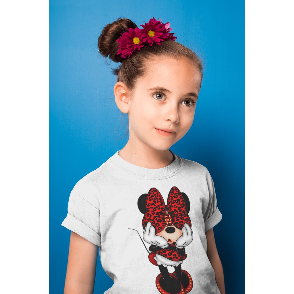 Camiseta para Menina | Camiseta da  Minei Mouse | Camiseta da DisneyMinnie Personagens da Disney  7004
