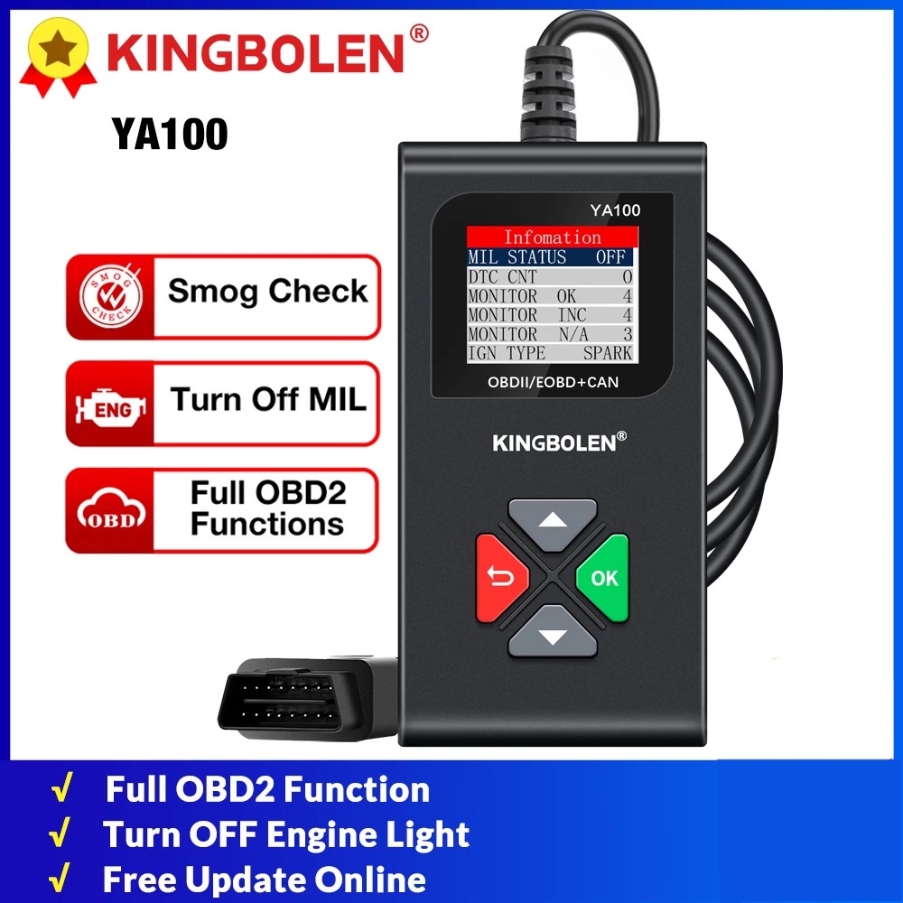 KINGBOLEN YA100 Scanner Leitor De Código De Carro/Ferramenta De Diagnóstico OBD2