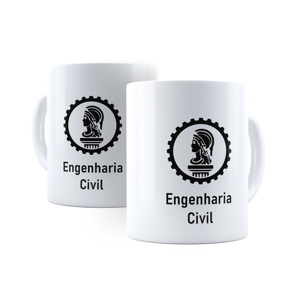 Caneca Civil - Xícara Personalizada 325ML Porcelana Cerâmica 100% AAA Engenharia Civil Profissao Cozinha Decoração Presente Profissoes