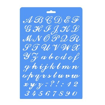 Stencil Alfabeto ref. 04- Um molde vazado A4