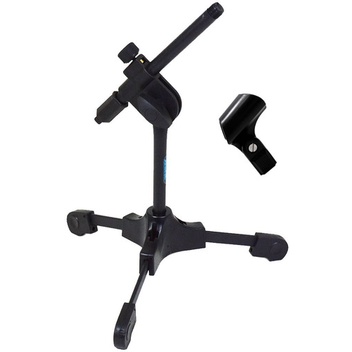 Mini Pedestal Microfone Suporte Bumbo Mesa + Cachimbo