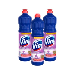 Kit 3 Desinfetantes Vim Multiuso Cloro Gel Lavanda 700ml
