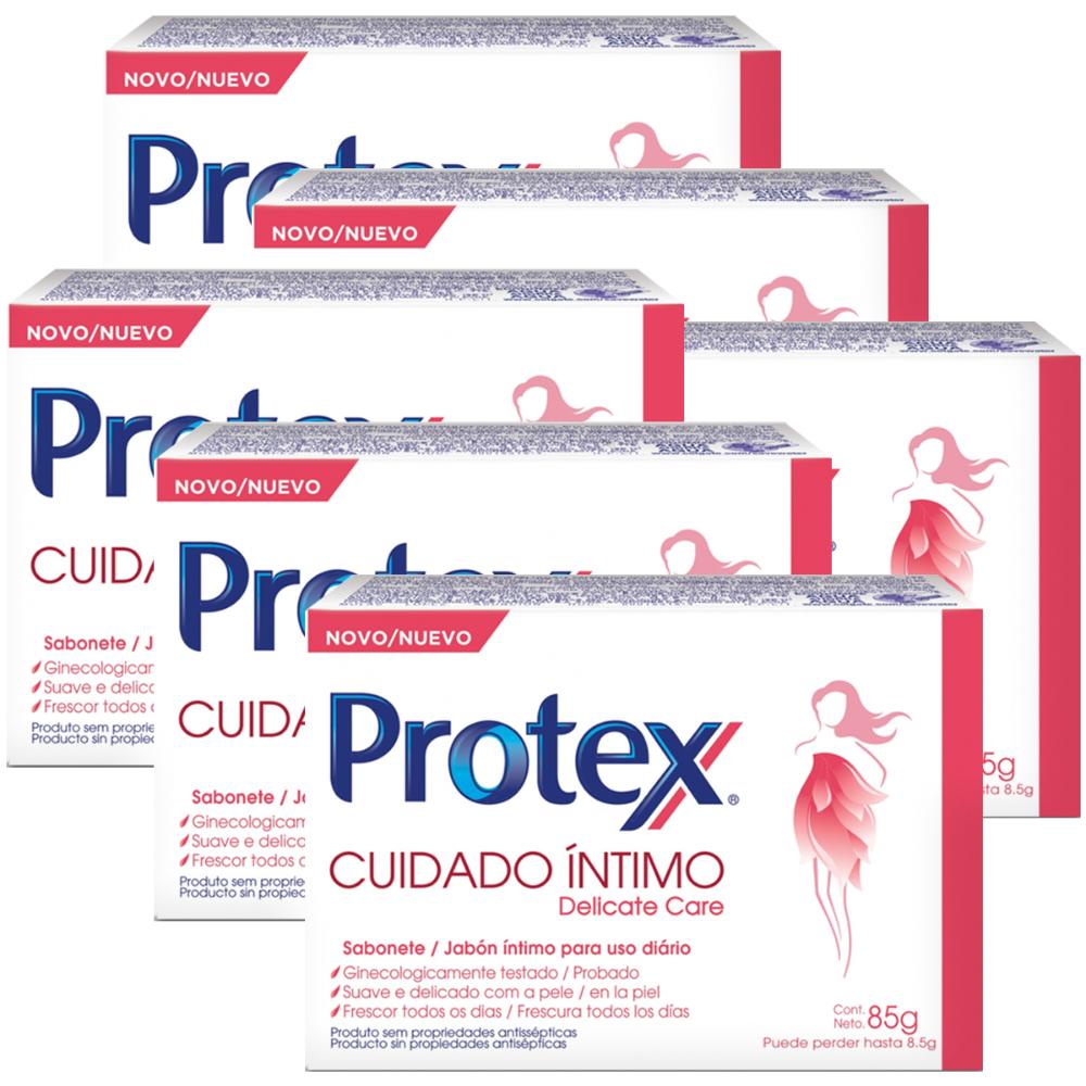 Kit Sabonete em Barra Íntimo Protex Delicate Care 85g com 6 unidades em Oferta na Shopee