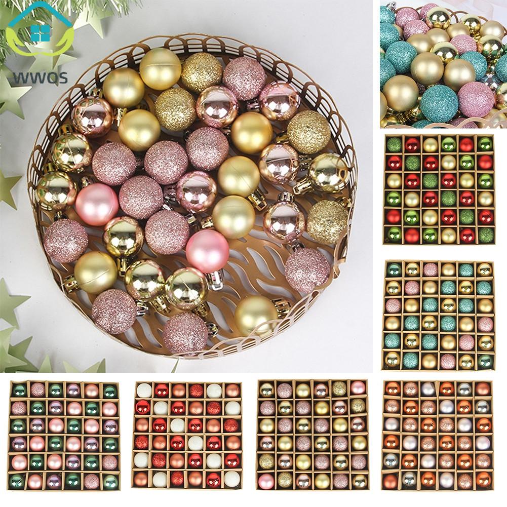36 unidades brilhantes bolas de natal enfeites enfeites de árvore de natal  decoração de natal faça você mesmo | Shopee Brasil