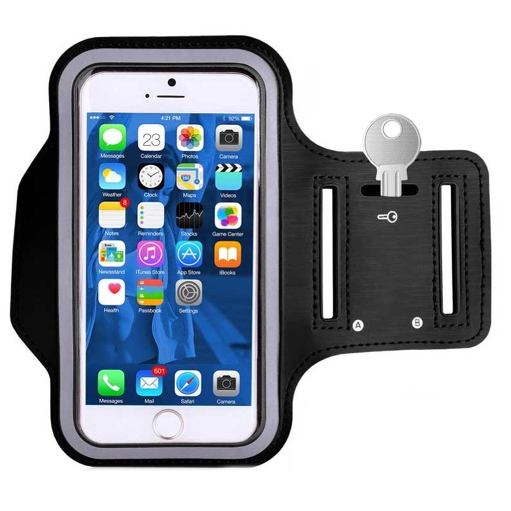 Capa Para Smartphone Celular Braço para Esporte Academia Proteção  com Velcro e Porta Chave