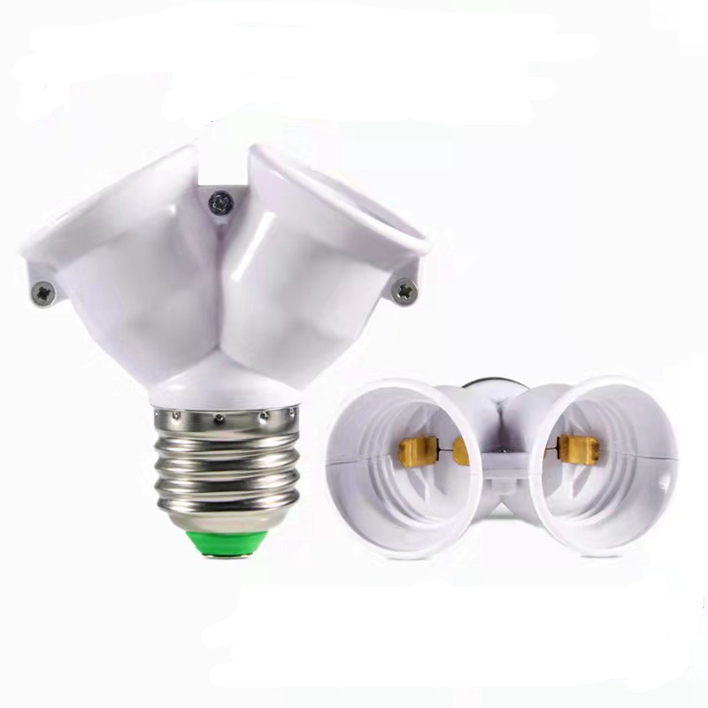 Soquete Bocal Adaptador Duplo Tipo Y Duas Lampadas E27 TB-0632 em Oferta na Shopee