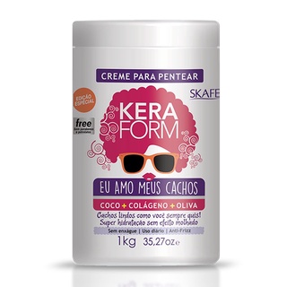 Skafe Keraform Creme Para Pentear Eu Amo Meus Cachos 1kg