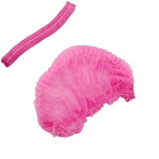 TOUCA DESCARTÁVEL TNT ROSA PACOTE COM 50 UNIDADES