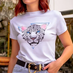 Blusa T-shirt Camiseta Feminina Estampada - Várias Cores