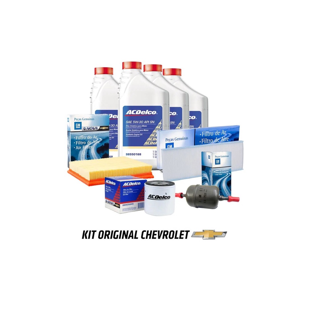 Kit Troca De Óleo 5w30 Sintético Com Todos Filtros Agile /montana /corsa Peças Genuínas Gm Kit509 em Oferta na Shopee