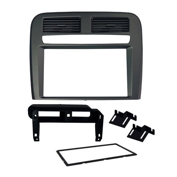 Moldura Painel 2 Din Fiat Punto 2008 2009 2010 2011 2012 - Grafite em Oferta na Shopee