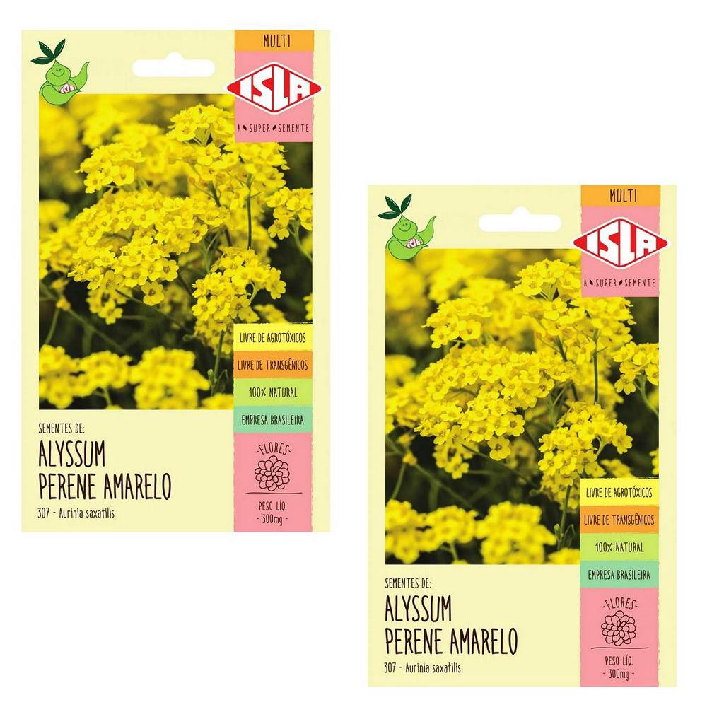 2X Sementes Alyssum Flor de Mel Amarela Sem Agrotóxico ISLA em Oferta na Shopee