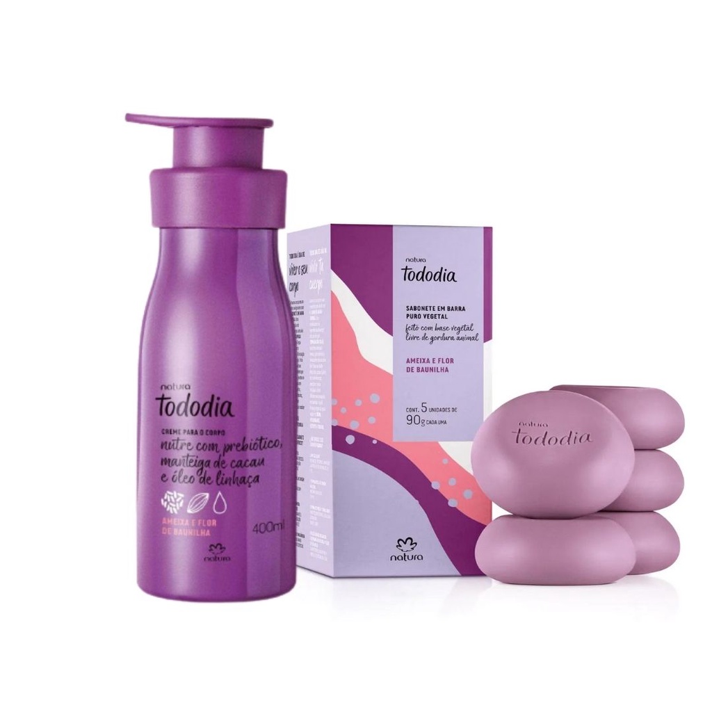 Kit Natura Tododia Ameixa e Flor de Baunilha Sabonete + Hidratante | Shopee  Brasil