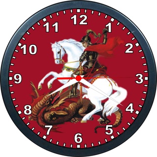 Relógio De Parede Personalizado Ogum / São Jorge - classico 24cm