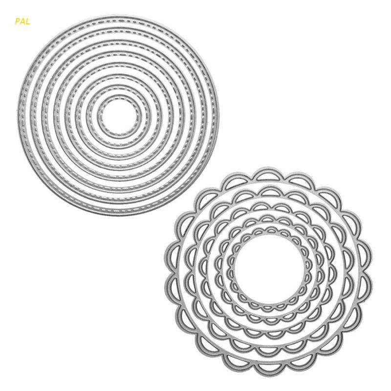 Círculo Rendas Corte Metal Morre Estêncil Scrapbooking Álbum Selos Cartão Embossing em Oferta na Shopee